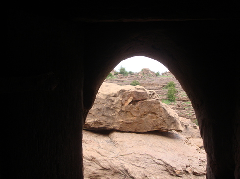 Vue de la falaise de Déguimbéré, de l'intérieur…. Vue de la falaise de Déguimbéré, de l'intérieur….
