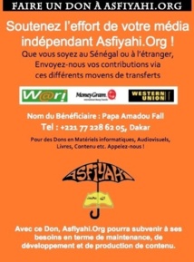 [ GUEST-EDITO DE SERIGNE CHEIKH OUMAR SY DJAMIL ] ASFIYAHI.ORG : NOTRE DEVOIR EST DE LES METTRE EN CONFIANCE