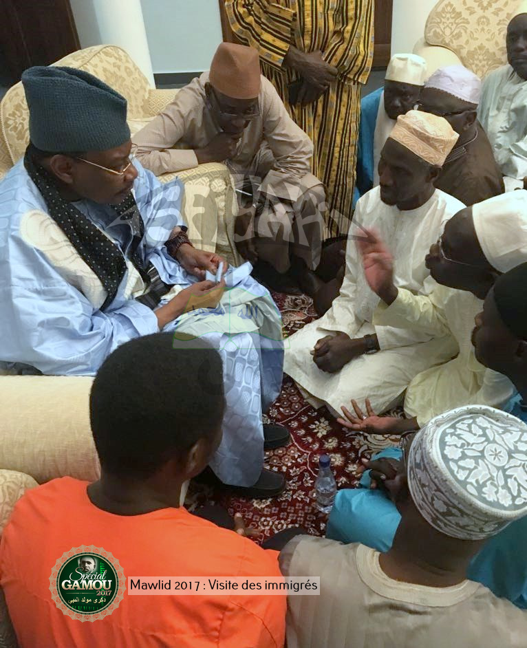 PHOTOS -  Gamou Tivaouane 2017 -La Federation des Tidianes d'Italie recue par le Khalif et son porte-parole