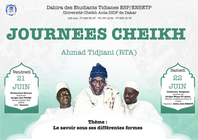 JOURNEES CHEIKH du Dahira Tidiane de l’Ecole Supérieure Polytechnique (ESP) et de ENSETP : Vendredi 6 et Samedi 7 Juillet 2012 à l'ESP sous la Présidence de Serigne Pape Malick SY JOURNEES CHEIKH du Dahira Tidiane de l’Ecole Supérieure Polytechnique (ESP) et de ENSETP : Vendredi 6 et Samedi 7 Juillet 2012 à l'ESP sous la Présidence de Serigne Pape Malick SY