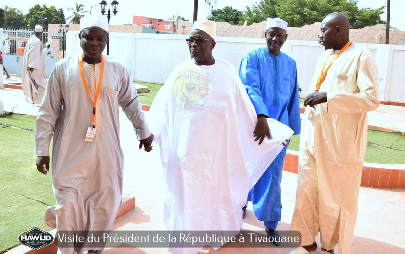 PHOTOS - MAWLID 2019 - Accueil du President Macky Sall à Tivaouane par le Khalif General des TIdianes et la famille de Seydil Hadj Malick SY
