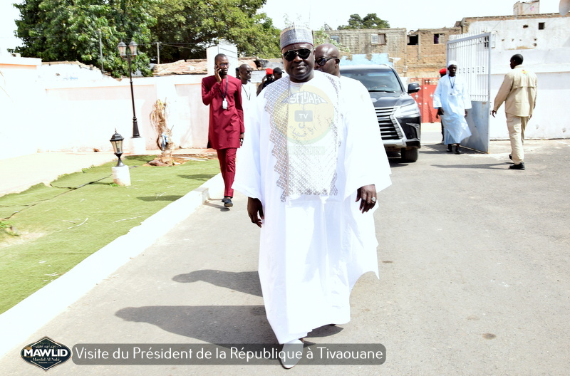 PHOTOS - MAWLID 2019 - Accueil du President Macky Sall à Tivaouane par le Khalif General des TIdianes et la famille de Seydil Hadj Malick SY