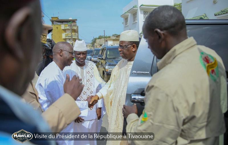 PHOTOS - MAWLID 2019 - Accueil du President Macky Sall à Tivaouane par le Khalif General des TIdianes et la famille de Seydil Hadj Malick SY