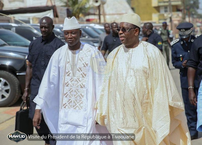 PHOTOS - MAWLID 2019 - Accueil du President Macky Sall à Tivaouane par le Khalif General des TIdianes et la famille de Seydil Hadj Malick SY