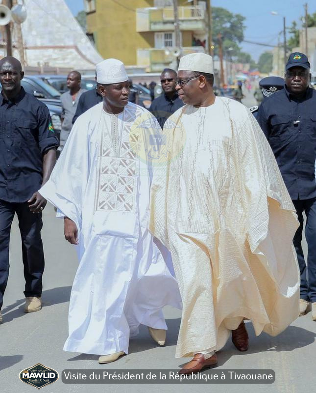 PHOTOS - MAWLID 2019 - Accueil du President Macky Sall à Tivaouane par le Khalif General des TIdianes et la famille de Seydil Hadj Malick SY