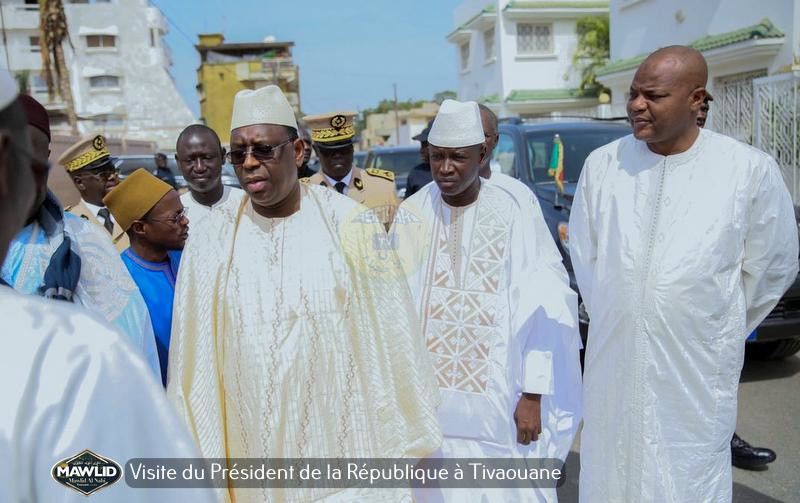 PHOTOS - MAWLID 2019 - Accueil du President Macky Sall à Tivaouane par le Khalif General des TIdianes et la famille de Seydil Hadj Malick SY