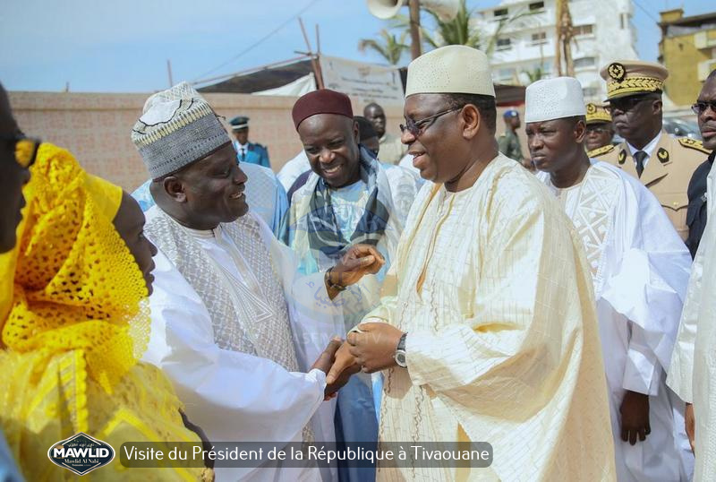 PHOTOS - MAWLID 2019 - Accueil du President Macky Sall à Tivaouane par le Khalif General des TIdianes et la famille de Seydil Hadj Malick SY