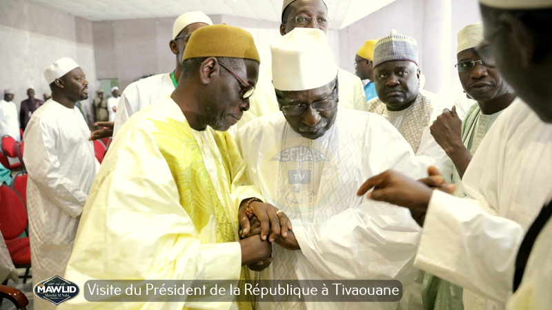 PHOTOS - MAWLID 2019 - Accueil du President Macky Sall à Tivaouane par le Khalif General des TIdianes et la famille de Seydil Hadj Malick SY