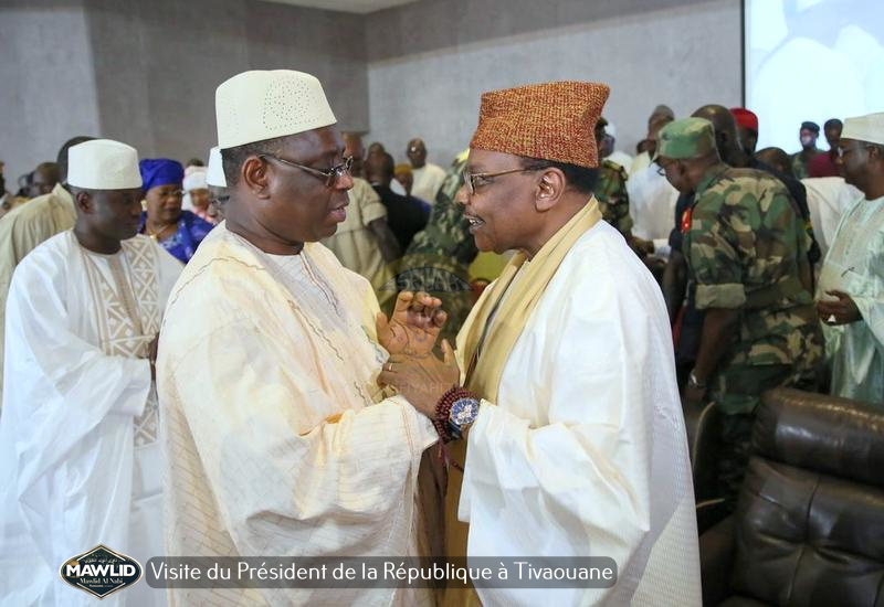PHOTOS - MAWLID 2019 - Accueil du President Macky Sall à Tivaouane par le Khalif General des TIdianes et la famille de Seydil Hadj Malick SY