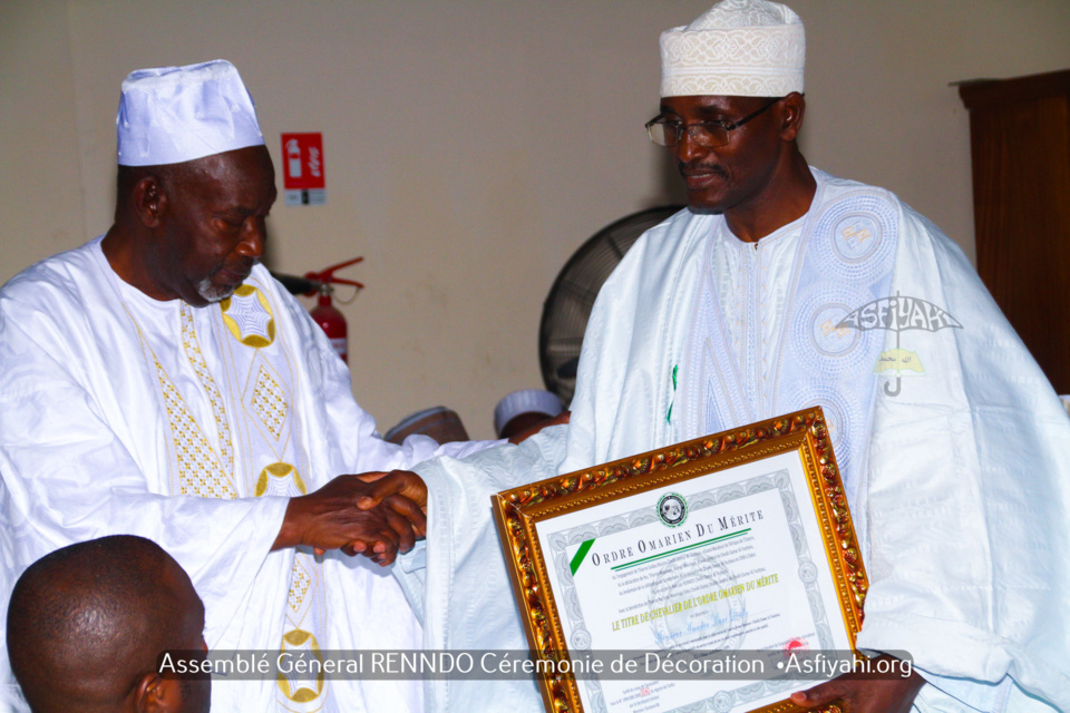 REPORTAGE- PHOTOS ET VIDEO - ASSEMBLÉE GÉNÉRALE RENNDO 2020 - Cérémonie de Remise de l'insigne "Ordre Omarien du Mérite"