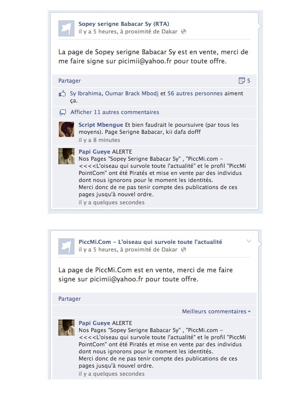 AVIS DE PIRATAGE DE COMPTE FACEBOOK !!!