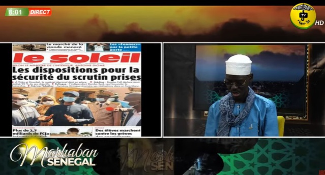 MARHABAN SENEGAL DU VEN 21 JAN 2022 PAR OUSTAZ NDIAGA SAMB THEME : Thierno Mountaga TALL rta