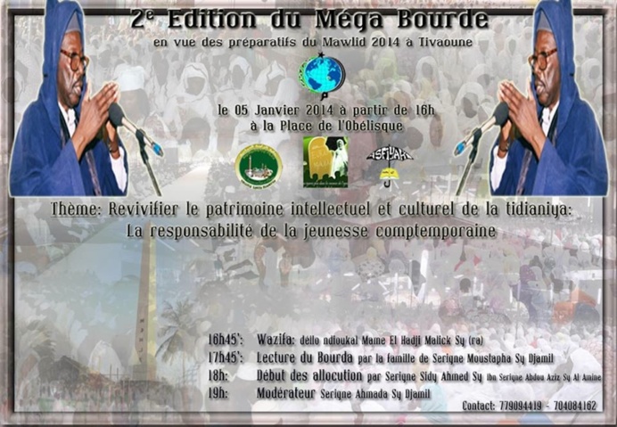 GAMOU TIVAOUANE 2014 : Voici le Programme Officiel des Burds Populaires organisés par le COSKAS