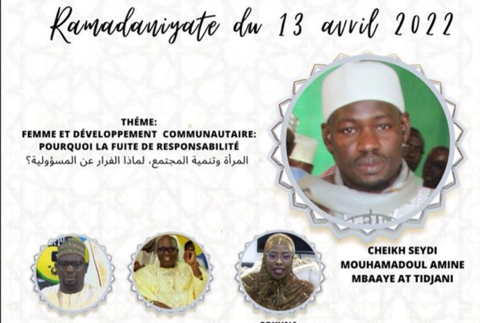 RÉSUMÉ RAMADANIYATE DU MERCREDI 13 AVRIL 2022 - Femme et développement communautaire : pourquoi la fuite de responsabilité ? RÉSUMÉ RAMADANIYATE DU MERCREDI 13 AVRIL 2022 - Femme et développement communautaire : pourquoi la fuite de responsabilité ?