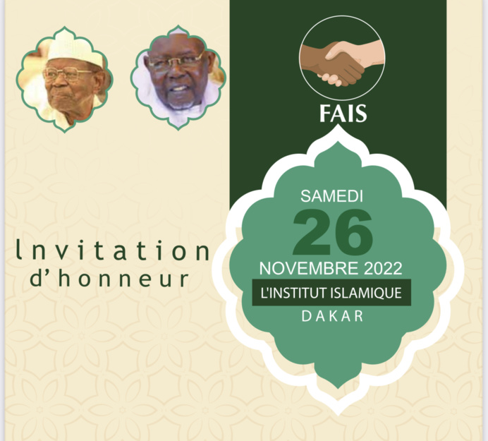 Conseil National de la Fédération des associations islamiques du Sénégal : Ce Samedi 26 Novembre à l’institut Islamique de Dakar Conseil National de la Fédération des associations islamiques du Sénégal : Ce Samedi 26 Novembre à l’institut Islamique de Dakar
