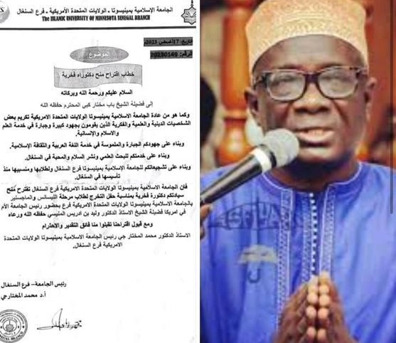 L'université de Munisonta des États-Unis décerne le titre de Docteur Honoris Causa à Serigne Pape Makhtar KÉBÉ