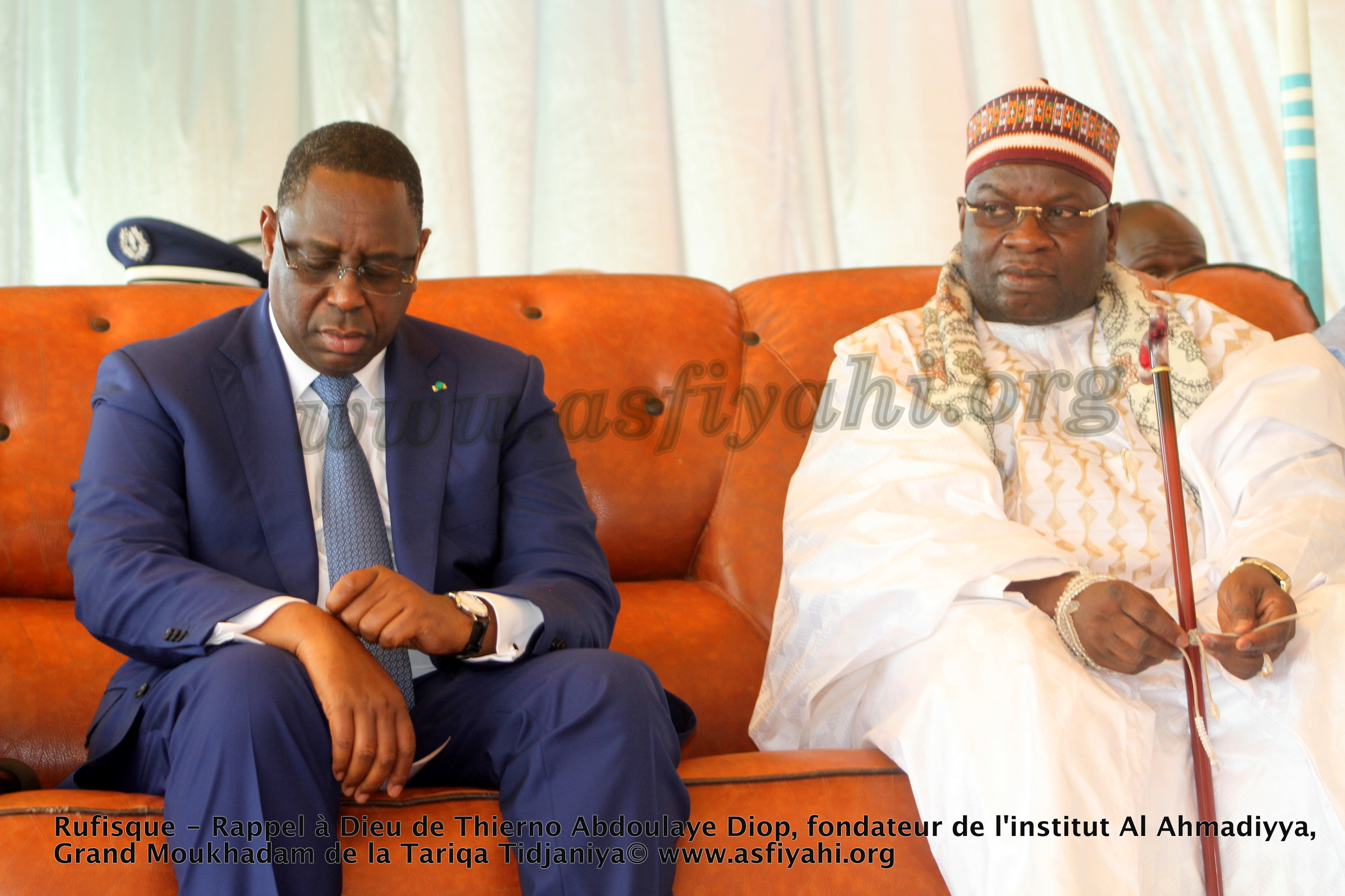 PHOTOS - Les images de la présentation de Condoléances du President Macky Sall chez Thierno Abdoulaye Diop, fondateur de l'institut Al Ahmadiyya