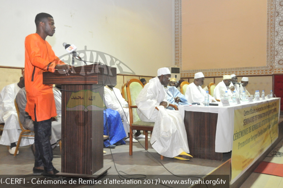 PHOTOS - Les Images de la cérémonie de remise officielle d’attestations aux participants aux séminaires de formation sur divers thèmes islamiques durant l’année académique 2017, organisée par le CERFI du Pr Rawane MBAYE