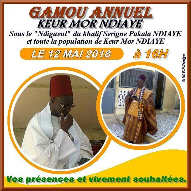 ANNONCE VIDEO - Gamou Keur Mor Ndiaye 2018, Samedi 12 Mai à Keur Mor Ndiaye, (Fandéne, Region de Thies) L'appel de Oustaz Ibrahima Ndao