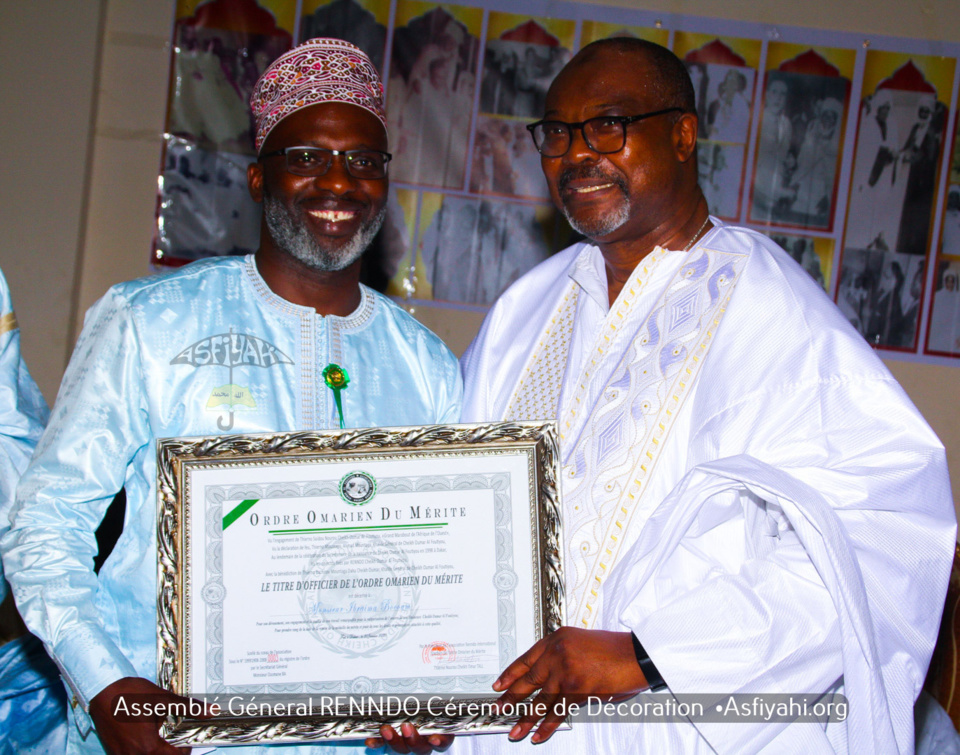 REPORTAGE- PHOTOS ET VIDEO - ASSEMBLÉE GÉNÉRALE RENNDO 2020 - Cérémonie de Remise de l'insigne "Ordre Omarien du Mérite"
