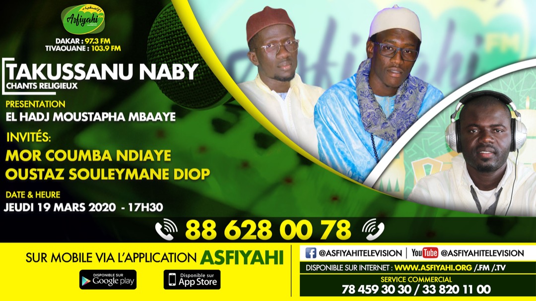 TAKUSSANU NABY DU 19 MARS 2020 PRESENTE PAR EL HADJI MOUSTAPHA MBAAYE