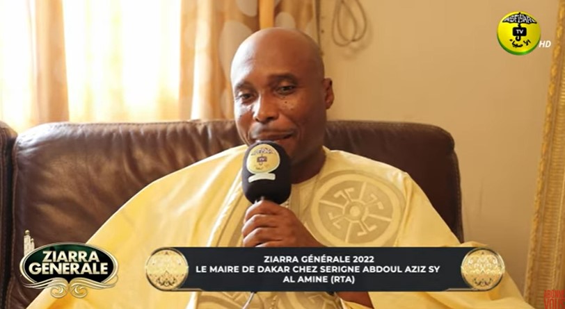 Ziarra Générale 2022 - Visite du Maire de Dakar Barthlemy Dias chez Serigne Abdou Aziz Al Amine(rta)