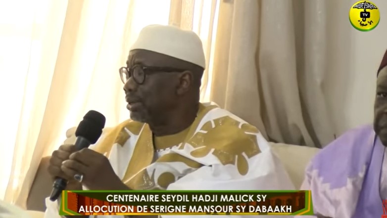 Centenaire de MAODO - Allocution de Serigne Mansour Dabakh devant le President Macky Sall