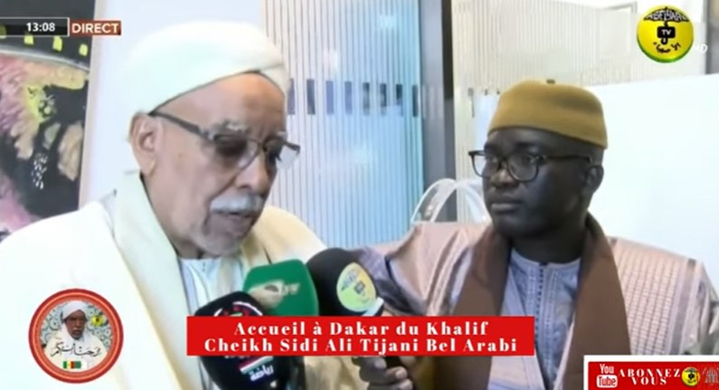 Les premiers mots du Khalif Cheikh Sidi Ali Titani Bel Arabi à son arrivée à l’AIBD/Dakar
