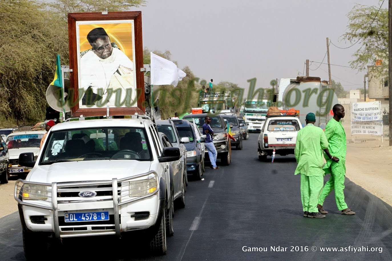 PHOTOS - GAMOU NDAR 2016 - Vivez les temps-forts du Convoi Dakar - Tivaouane - Saint-Louis (1ére Partie) ; Les Fidèles répondent à l'appel de Serigne Babacar Sy (rta), sous la Direction de Serigne Abdoul Aziz Sy Al Amine 