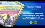 POINT DE PRESSE: Déclaration de And samm Jikko Yi suite au rejet de la proposition de loi criminalisant l'Homosexualité