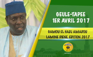 VIDEO - 1ER AVRIL 2017 - Suivez le Gamou El hadj Amadou Lamine Diéne, édition 2017, présidé par Serigne Habib Sy Ibn Serigne Cheikh Tidiane Sy Al Maktoum