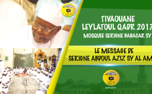 VIDEO - TIVAOUANE - Suivez la Celebration de la Leylatoul Qadr à la Mosquée Serigne Babacar SY, présidée par le Khalif General des Tidianes Serigne Abdoul Aziz SY AL Amine