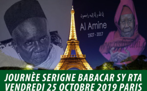 FRANCE - PARIS : Journée Serigne Babacar Sy rta dédiée à Serigne Abdoul Aziz Sy Al Amine sous la présence de Serigne Moustapha Sy Abdou ce vendredi 25 Octobre 2019