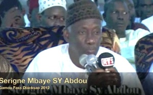 VIDEO - DIACKSAO 2012 : Allocution de Serigne Mbaye Sy Abdou "Ndiol Fouta"