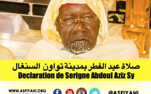 VIDEO - KORITÉ 2015 TIVAOUANE: L'intégralité de la declaration de Serigne Abdoul Aziz Sy Al Amine