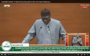 Assemblée nationale : Le Député Assane Diop plaide en Faveur des Chaînes Religieuses  et Éducatives