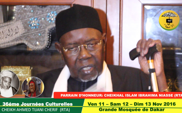 VIDEO - JOURNÉES CHEIKH 2016: Suivez l'importante Déclaration de Serigne Abdoul Aziz Sy Al Amine