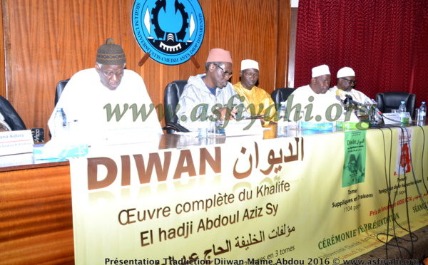 PHOTOS - les Images de la Ceremonie de Presentation du Diiwaan d'El Hadj Abdoul Aziz SY Dabakh (rta), traduit en français par le Pr Rawane Mbaye