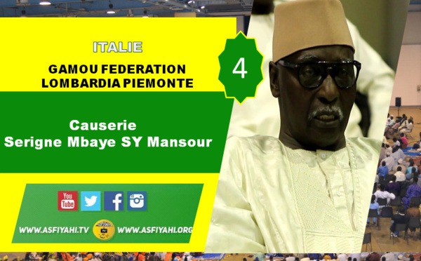 VIDEO - ITALIE - VARESE : Suivez le Gamou de la Fédération Lombardia Piemonte 2017 présidé par Serigne Mbaye Sy Mansour 