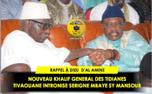 VIDEO - Tivaouane intronise Serigne Mbaye Sy Mansour, nouveau Khalif Général des Tidianes