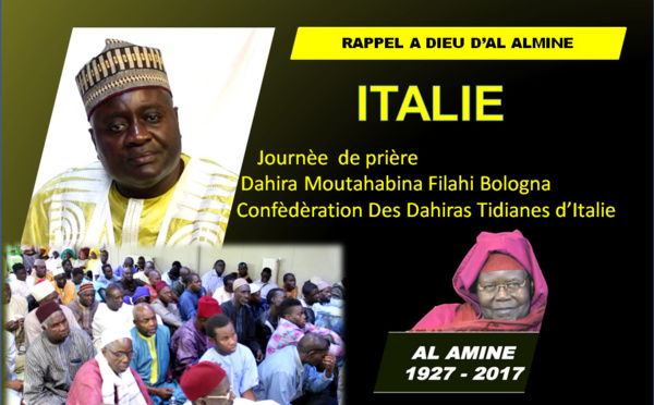 VIDEO - ITALIE - RAPPEL A DIEU D'AL AMINE : Journée de prière dédié à Serigne Abdoul Aziz Sy Al Amine présidée par Serigne Habib SY Mansour