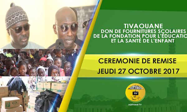 VIDEO - REPORTAGE - La Fondation pour l’éducation et la santé de l’enfant dirigée par Pape Abdou Sy ibn Serigne Babacar Sy Mansour, offre des fournitures scolaires aux Écoles de Tivaouane