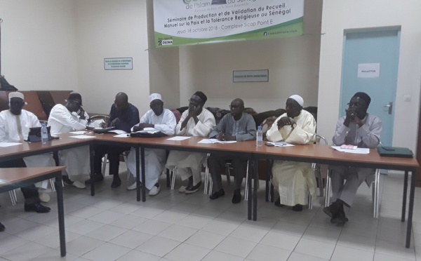 EN IMAGES - Séminaire de production et de validation du Recueil/Manuel  sur la paix et la tolérance religieuse au Sénégal