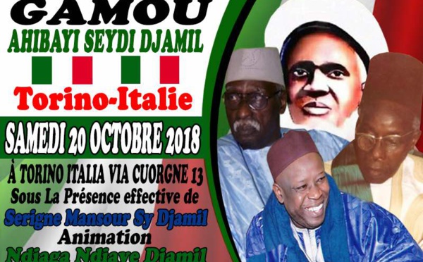DIRECT ITALIE - Suivez le Gamou Ahiba'i Seydi Djamil de Torino animé par Serigne Mansour Sy Djamil