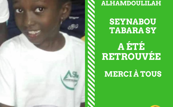 DISPARUE DEPUIS VENDREDI, LA PETITE FILLE DE MAME ABDOU AZIZ SY DABAKH A ÉTÉ RETROUVÉE SAINE ET SAUVE AU MARCHÉ DE PIKINE