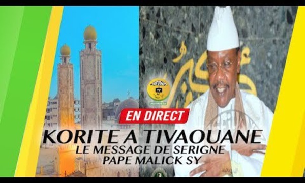 DIRECT TIVAOUANE - Priere Eid El Fitr (Korite) à la Mosquée Serigne Babacar Sy