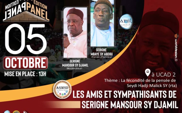 DIRECT UCAD - Suivez le Panel des amis et sympathisants de Serigne Mansour Sy Djamil sur le thème: la fécondité de l'école de Seydil Hadj Malick Sy