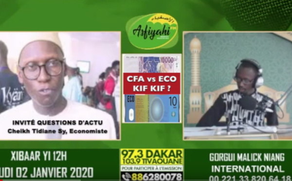 INVITÉ QUESTIONS D'ACTU - Cheikh Tidiane Sy Al Amine Economiste - ECO et CFA, Kif Kif?