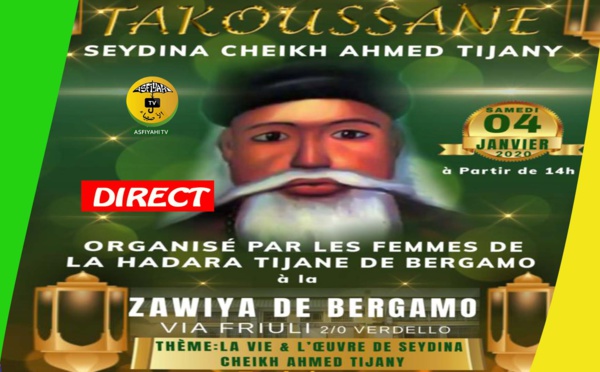 REPLAY -  ITALIE -ZAWIYA BERGAMO : Takussan Seydina Cheikh (RTA) animé par Oustaz Makhtar Ka