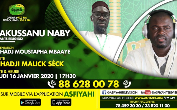 TAKUSAN NABY DU 16 JANVIER 2020 PRESENTE PAR EL HADJI MOUSTAPHA MBAAYE INVITE EL HADJ MALICK SECK